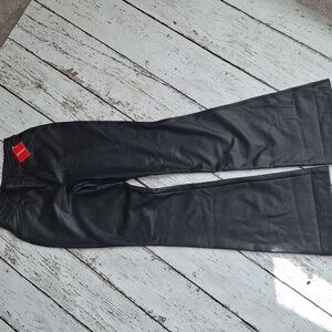 SPANX Black Faux Leather Flare Pants